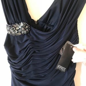 Adrianna Pappel Size10 Midnight Blue Evening Dress